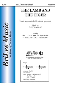 The Lamb and the Tiger Two-Part choral sheet music cover Thumbnail